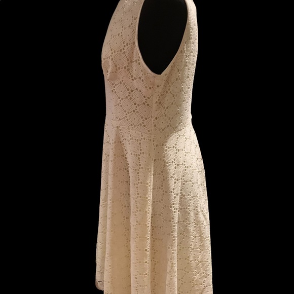 Black Label by EvanPicone White Lime Yellow Lace Dress - Picture 5 of 10